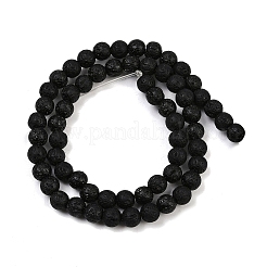 Synthetic Lava Rock Beads Strands&nbsp;G-S397-D01-6mm