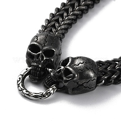 Ion Plating(IP) 304 Stainless Steel Wheat Chain Necklaces&nbsp;NJEW-P288-09AS