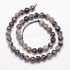 Natural Dragon Veins Agate Bead Strands&nbsp;X-G-K166-07F-8mm-04
