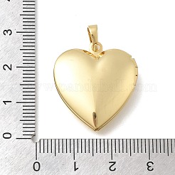 Valentine's Day Brass Heart Locket Pendants&nbsp;KK-D431-035A-G