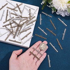 60Pcs 2 Colors Tibetan Style Alloy Chandelier Component Links&nbsp;FIND-ME0004-06