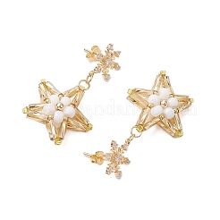 Glass Star Stud Earrings&nbsp;EJEW-MZ00256-04