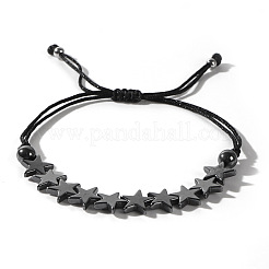 Natural Black Stome Beads Braided Bracelets&nbsp;XX5471