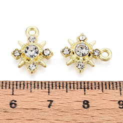 Rack Plating Alloy and Rhinestone Pendants&nbsp;PALLOY-T090-47KCG