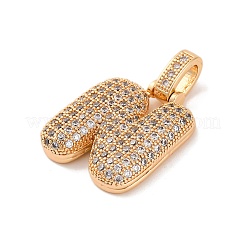 Brass Micro Pave Cubic Zirconia Pendants&nbsp;KK-C076-29N-G01
