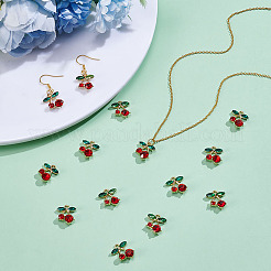 32Pcs Rack Plating Alloy Rhinestone Pendants&nbsp;FIND-ME0002-42