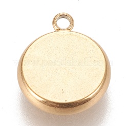 Ion Plating(IP) 304 Stainless Steel Pendant Cabochon Settings&nbsp;STAS-K202-03D-G