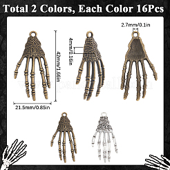 32Pcs 2 Colors Alloy Pendants&nbsp;FIND-SC0011-44