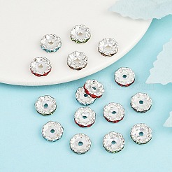 Brass Rhinestone Spacer Beads&nbsp;RB-A014-L12mm-S