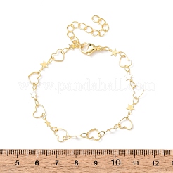 Brass Link Chain Bracelets for Women&nbsp;BJEW-C140-11G