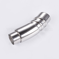 Tarnish Resistant 304 Stainless Steel Magnetic Clasps with Glue-in Ends&nbsp;STAS-G163-36P