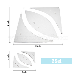 4/8 Inch Transparent Acrylic Quilting Templates&nbsp;DIY-WH0381-002