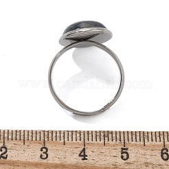 Half Round Natural Sodalite Finger Rings&nbsp;RJEW-M062-01P-09