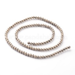 Non-magnetic Synthetic Hematite Beads Strands&nbsp;G-A140-17-4mm