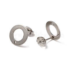 Non-Tarnish 201 Stainless Steel Stud Earring Findings&nbsp;STAS-D244-23P