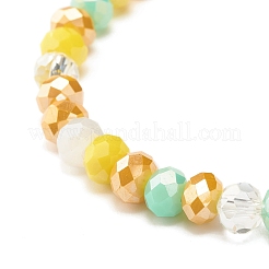 7Pcs 7 Colors Bling Round Glass Beaded Stretch Bracelets Set&nbsp;BJEW-JB07747