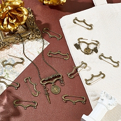 30Pcs Alloy Brooch Findings&nbsp;FIND-PH0027-21AB