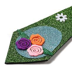 Easter Theme Egg Glitter Felt Necktie&nbsp;AJEW-C030-01A