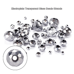710Pcs Electroplate Transparent Glass Beads Strands&nbsp;DIY-YW0003-07