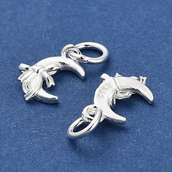 925 Sterling Silver Moon with Bowknot Charms&nbsp;STER-P071-05S