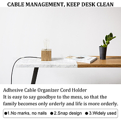 Plastic Cable Management Clips&nbsp;AJEW-WH0250-40