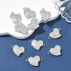 SHEGRACE Brass Micro Pave Clear Cubic Zirconia Connector Charms&nbsp;XGRQ3K904-563P