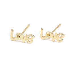Brass Stud Earrings&nbsp;EJEW-P346-02A-G