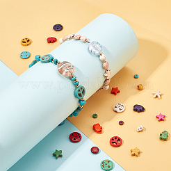 10 Strands 10 Style Dyed Synthetic Turquoise Bead Strands&nbsp;G-OC0002-13