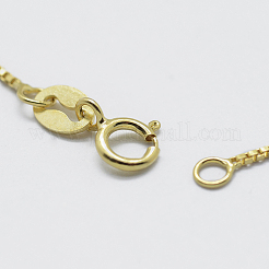 925 Sterling Silver Box Chain Necklaces&nbsp;STER-F039-40cm-04G