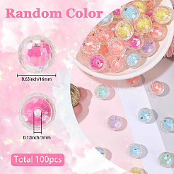 100Pcs Transparent Acrylic Beads&nbsp;TACR-SC0002-70