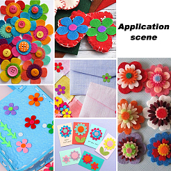 300Pcs Flower Non-Woven Accessories&nbsp;DIY-SC0031-16A
