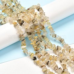 Natural Rutilated Quartz Beads Strands&nbsp;X-G-G031-03