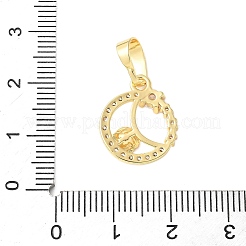 Brass Micro Pave Cubic Zirconia Pendants&nbsp;KK-D357-04A-G