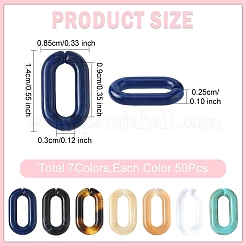350Pcs 7 Colors Acrylic Linking Rings&nbsp;OACR-YW0002-47