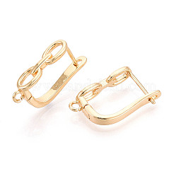Brass Hoop Earring Findings&nbsp;KK-N267-24G