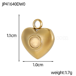 304 Stainless Steel Pendant Cabochon Settings&nbsp;STAS-OY009-10G