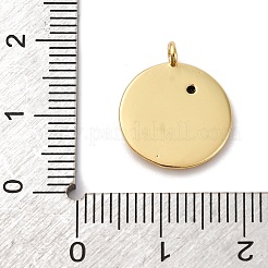 Brass Pave Cubic Zirconia Pendants&nbsp;KK-P308-46G