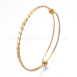 Ion Plating(IP) Adjustable 304 Stainless Steel Expandable Bangle Making&nbsp;STAS-I066-01A-G