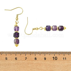 Natural Amethyst Dangle Earrings&nbsp;EJEW-JE07308-02
