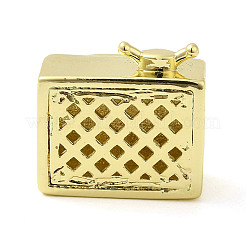 Rack Plating Brass Cubic Zirconia European Beads&nbsp;KK-Q784-39G