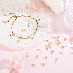 60Pcs Brass Micro Pave Cubic Zirconia Charms&nbsp;KK-BBC0027-86