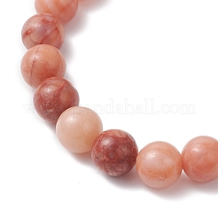 Natural Pink Aventurine Beads Stretch Bracelets for Women&nbsp;BJEW-JB12625-01