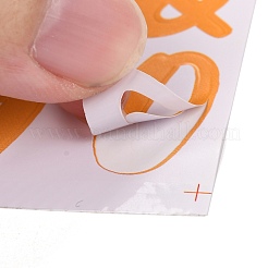 Number & Alphabet & Sign PVC Waterproof Self-Adhesive Sticker&nbsp;DIY-I073-04D