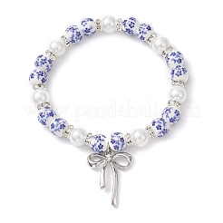 Brass Bowknot Charm Bracelets&nbsp;BJEW-JB12905