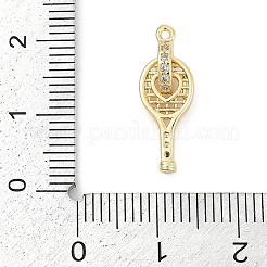 Brass Micro Pave Clear Cubic Zirconia Charms&nbsp;KK-G522-32G