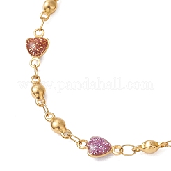 304 Stainless Steel Enamel Chain Necklace & Bracelet Sets&nbsp;SJEW-JS01378