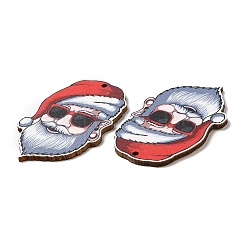 Single Face Christmas Printed Wood Big Pendants&nbsp;WOOD-D025-26
