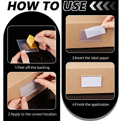 Rectangle PVC Price Tag Sign Label Holder&nbsp;FIND-WH0173-484