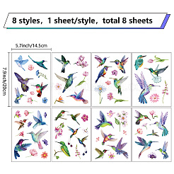 8Pcs 8 Styles Rectangle Plastic Window Stickers&nbsp;DIY-WH20015-003