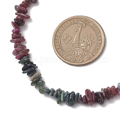 Natural Multicolor Tourmaline Chip Beaded Necklaces&nbsp;NJEW-JN05802